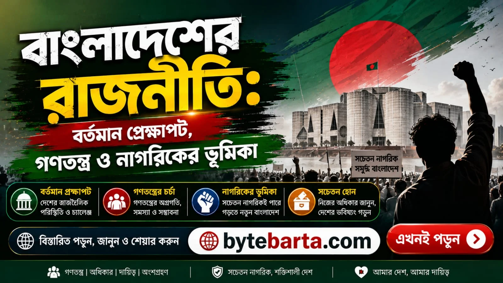 বাংলাদেশের রাজনীতি: বর্তমান প্রেক্ষাপট, গণতন্ত্র ও নাগরিকের ভূমিকা