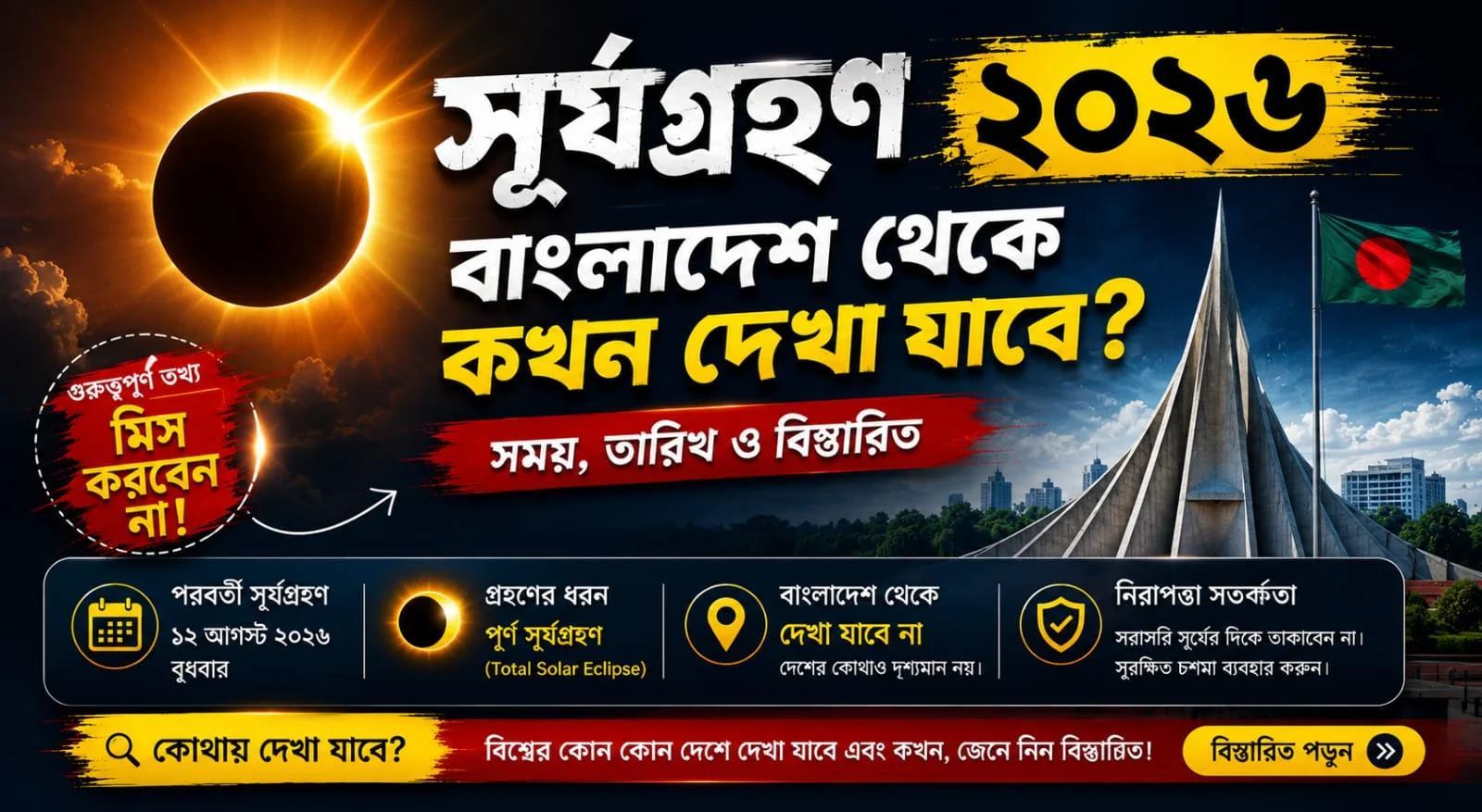 সূর্যগ্রহণ ২০২৬