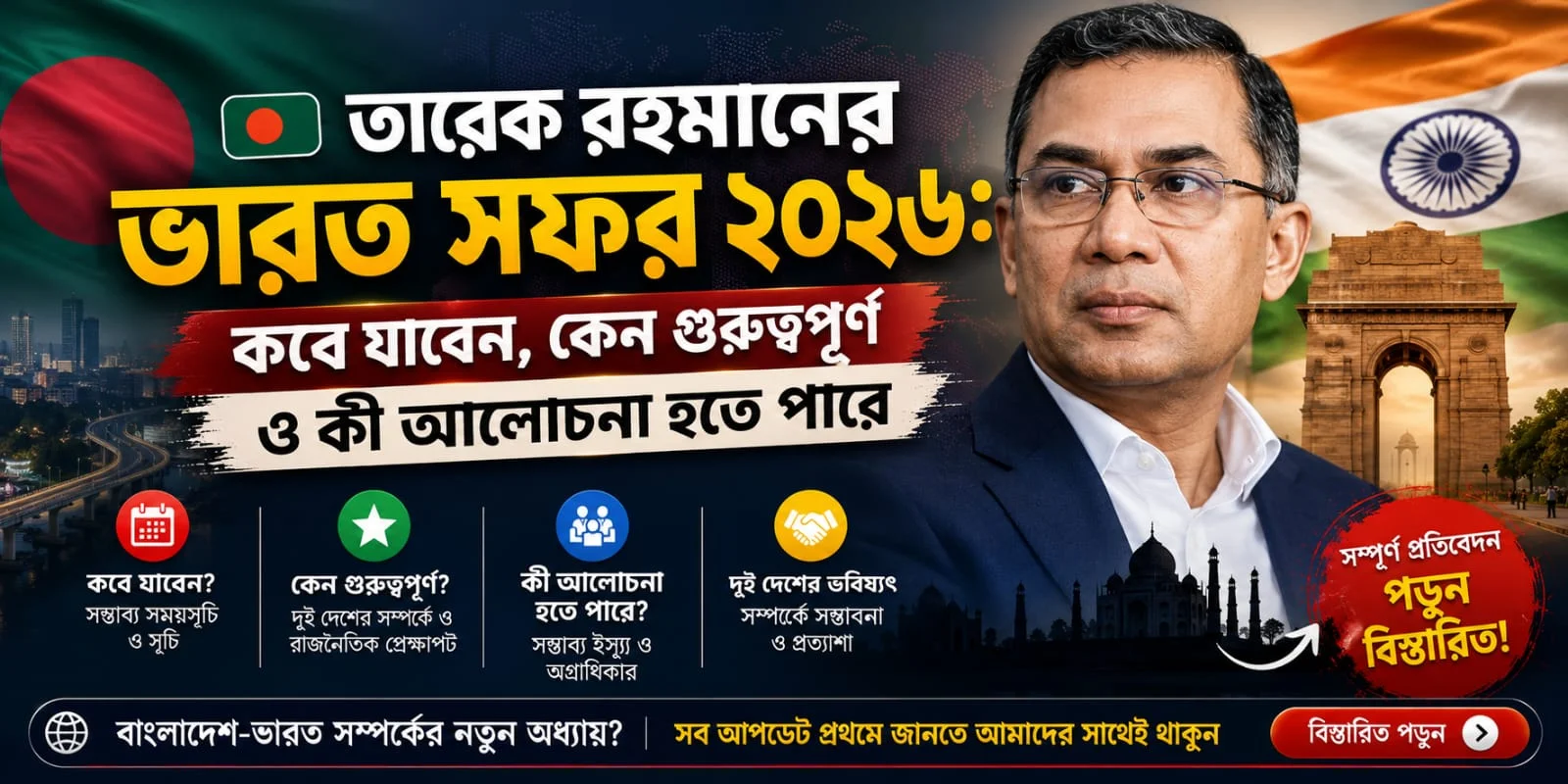 তারেক রহমানের ভারত সফর ২০২৬